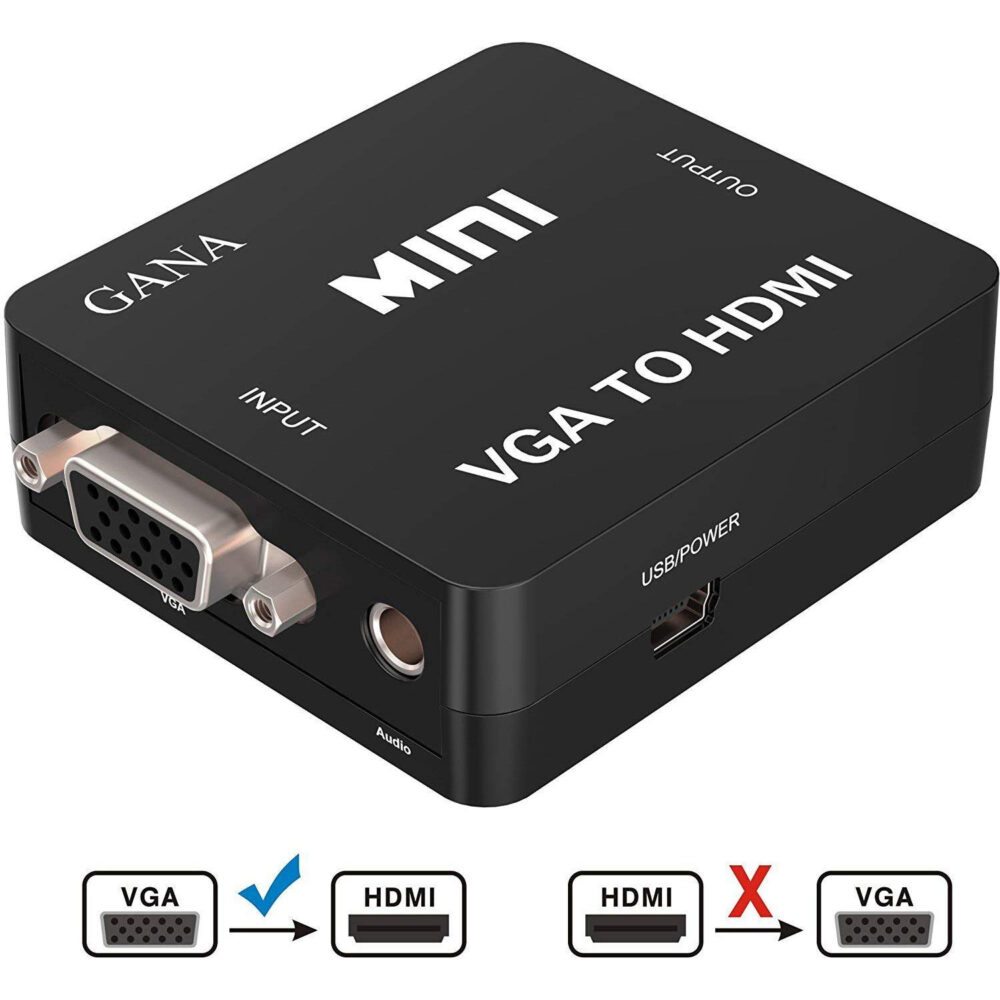 VGA to HDMI, 1080P Full HD VGA to HDMI Converter Adapter EC Computers