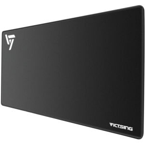 10.2x8.2inch Black Extended Gaming Mouse Pad with Non-Slip Rubber Base 11 Pcs Computer Mouse Pad 3mm Thickness Textured with Stitched Edges 